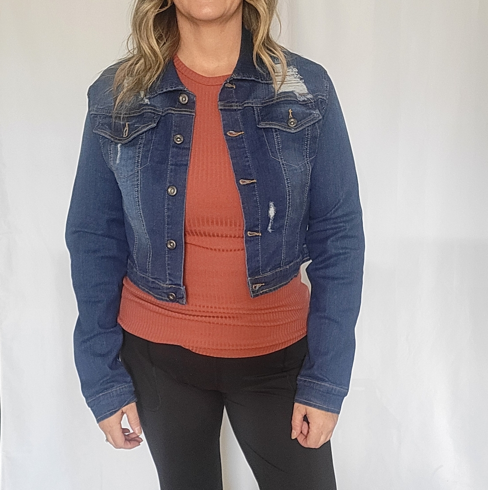 Blue Age Jean Jacket with pockets and buttons.
